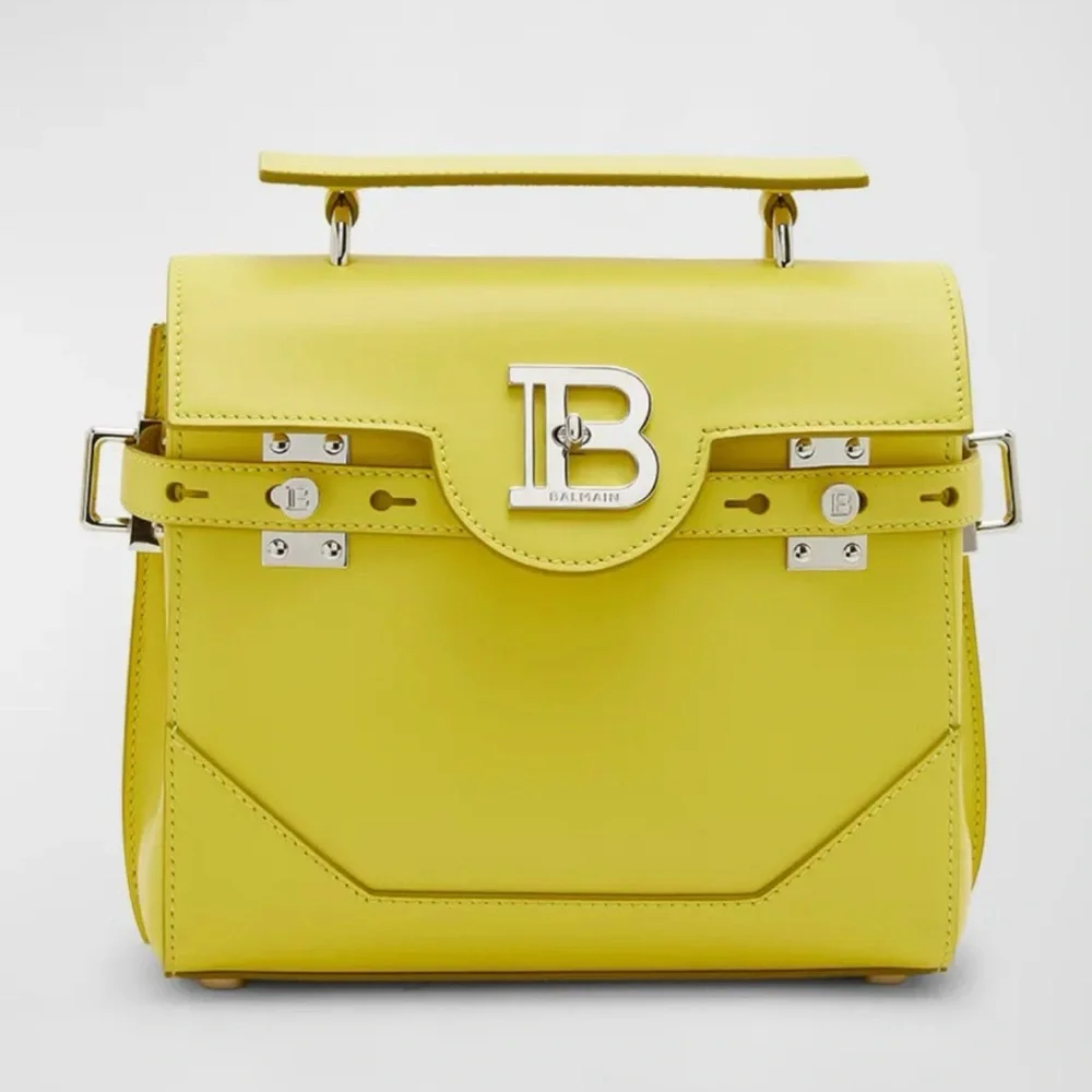 Balmain NWT BBuzz 23 Top-Handle Bag in Smooth Leather - Picture 1 of 8